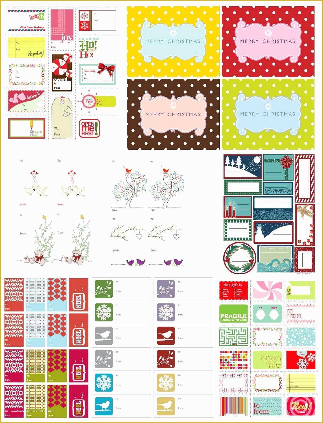 Christmas Labels Free Printable Templates Of Fun and Facts with Kids Free Christmas Printables