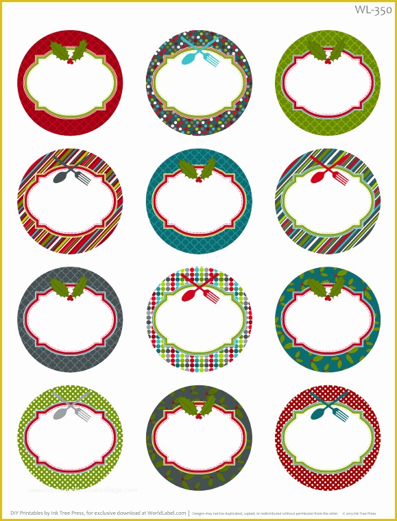 Christmas Labels Free Printable Templates Of Printable Christmas Labels for Homemade Baking