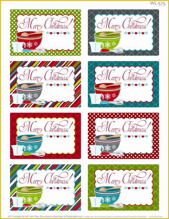 Christmas Labels Free Printable Templates Of Printable Christmas Labels for Homemade Baking
