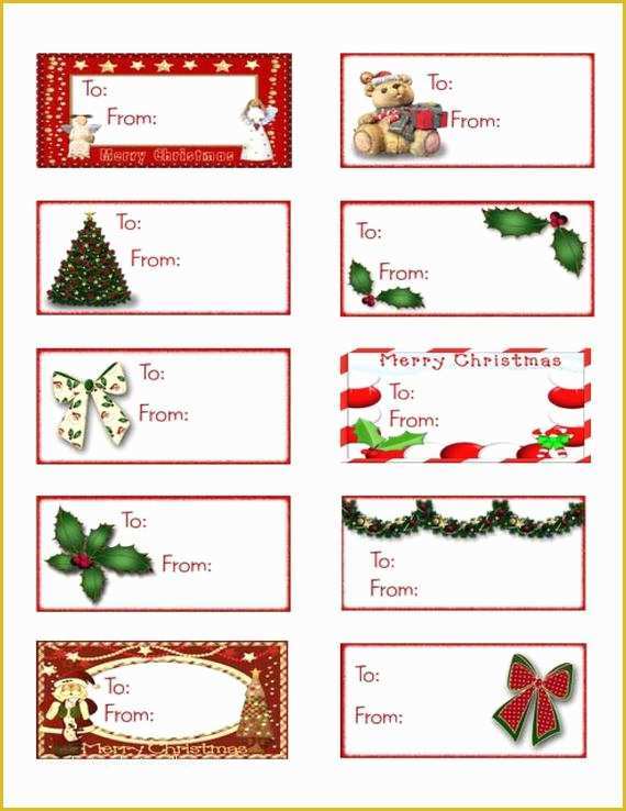 Christmas Labels Free Printable Templates Of Printable Holiday T Tags Christmas Labels Party Pdf by