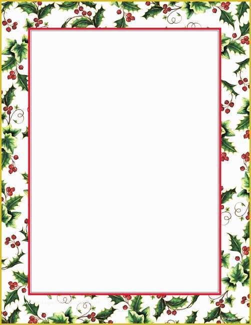 Christmas Letter Border Templates Free Of 8 Best Of Free Printable Christmas Borders Holly