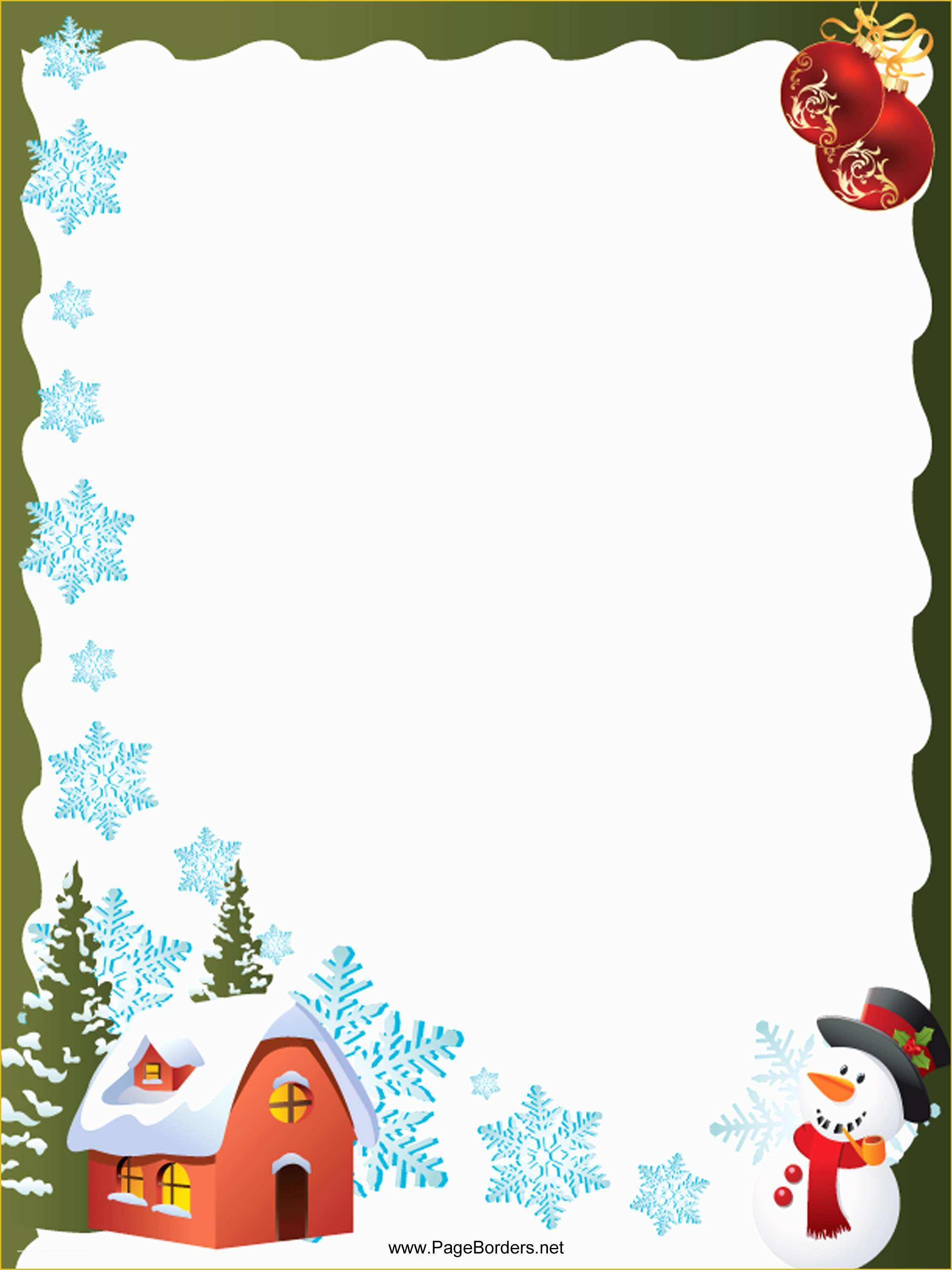 Christmas Letter Border Templates Free Of Border for Christmas Letter – Festival Collections