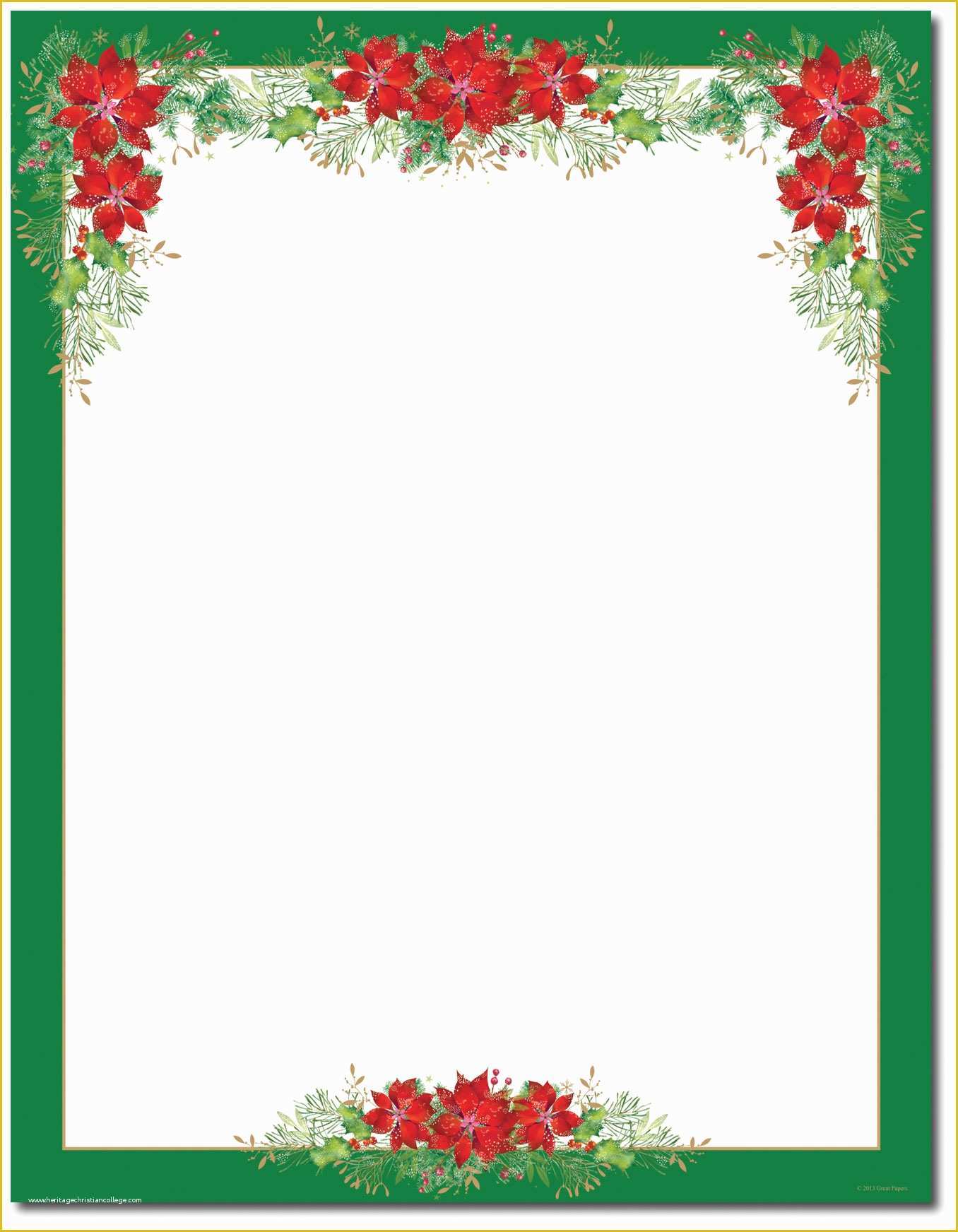 Christmas Letter Border Templates Free Of Christmas Stationery Printer Paper