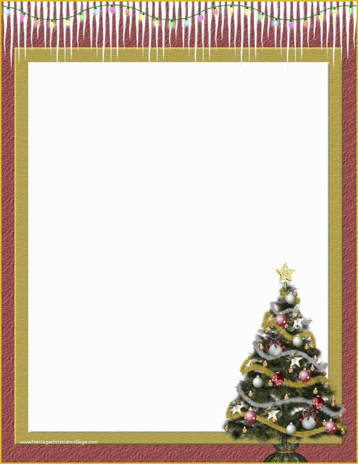 Christmas Newsletter Templates Free Printable Of 109 Best Christmas Stationery Images On Pinterest