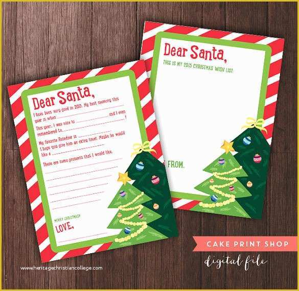 Christmas Newsletter Templates Free Printable Of 13 Christmas Letter Templates Word Apple Pages Google