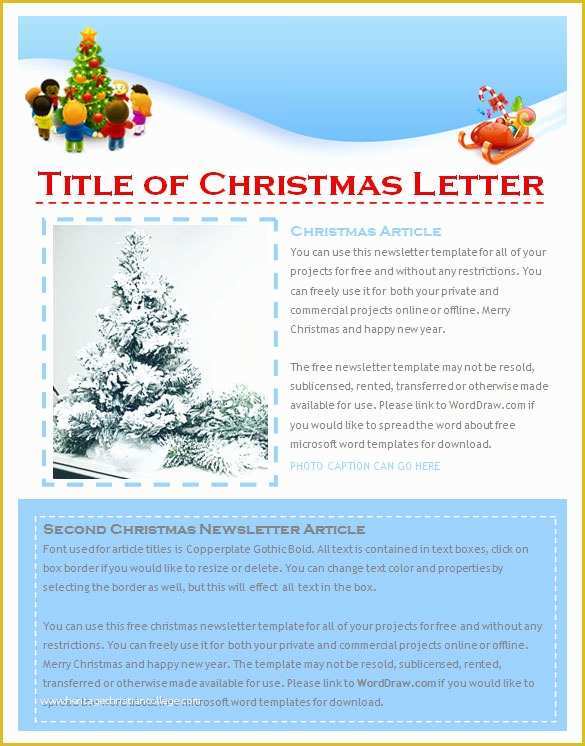 Christmas Newsletter Templates Free Printable Of 9 Christmas Newsletter Templates