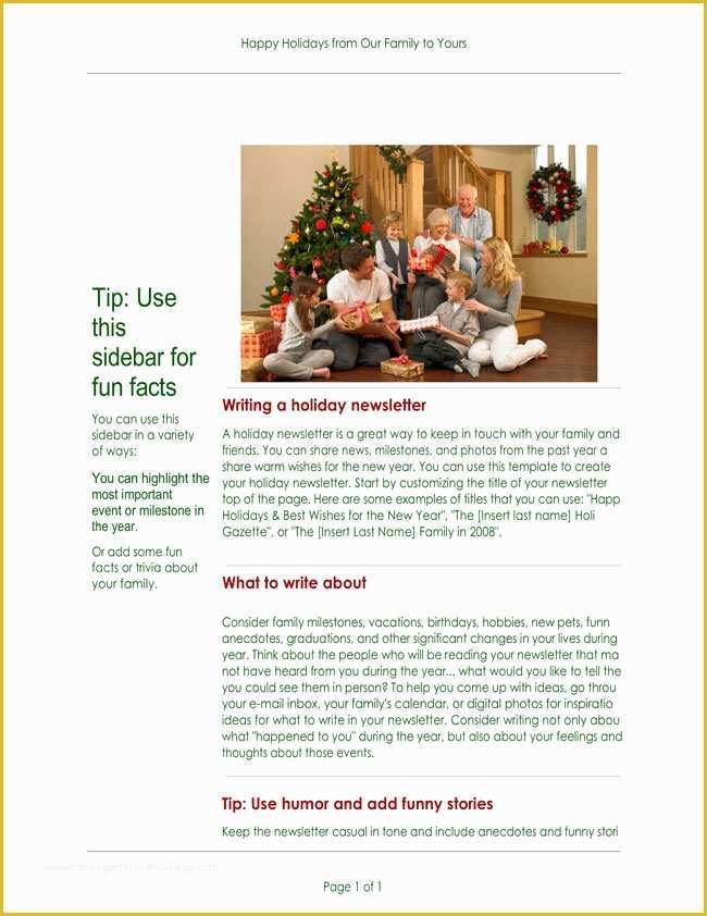 Christmas Newsletter Templates Free Printable Of 9 Christmas Newsletter Templates to Create Printable and