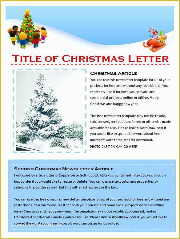 Christmas Newsletter Templates Free Printable Of Christmas Newsletter Templates Free Printable 9 Holiday