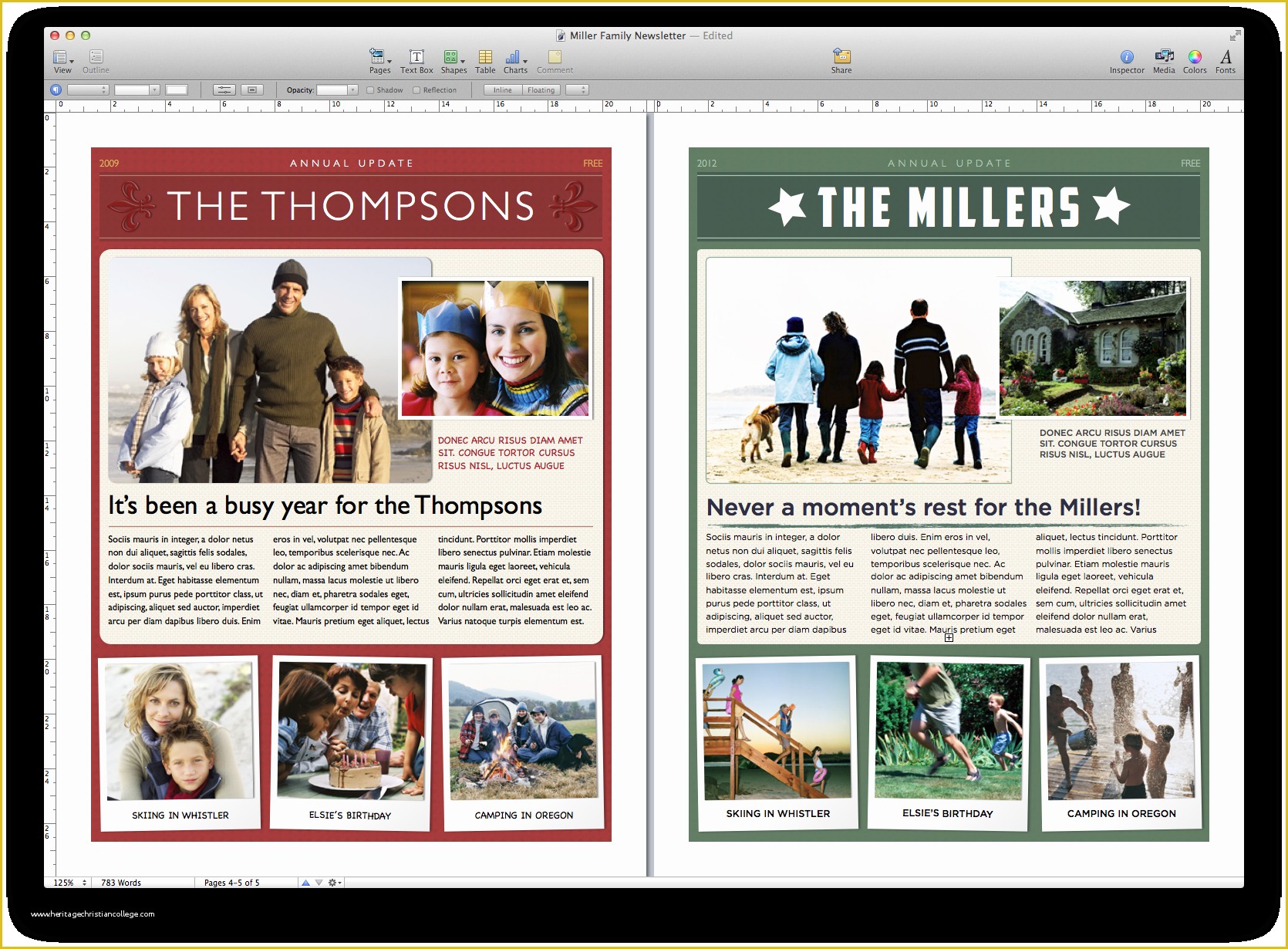 Christmas Newsletter Templates Free Printable Of Create A Holiday Newsletter with Pages or I