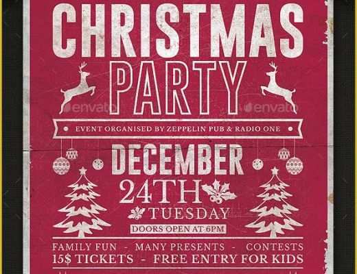 Christmas Party Flyer Template Free Of 25 Christmas Psd Flyers