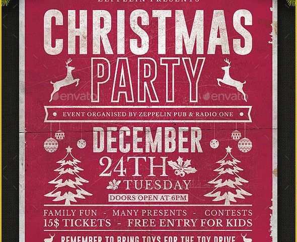 Christmas Party Flyer Template Free Of 25 Christmas Psd Flyers