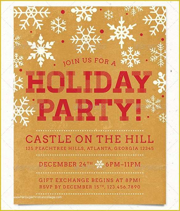Christmas Party Flyer Template Free Of 27 Holiday Party Flyer Templates Psd