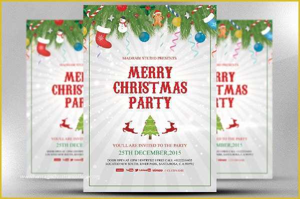 Christmas Party Flyer Template Free Of 34 event Flyer Designs Free Sample Example format