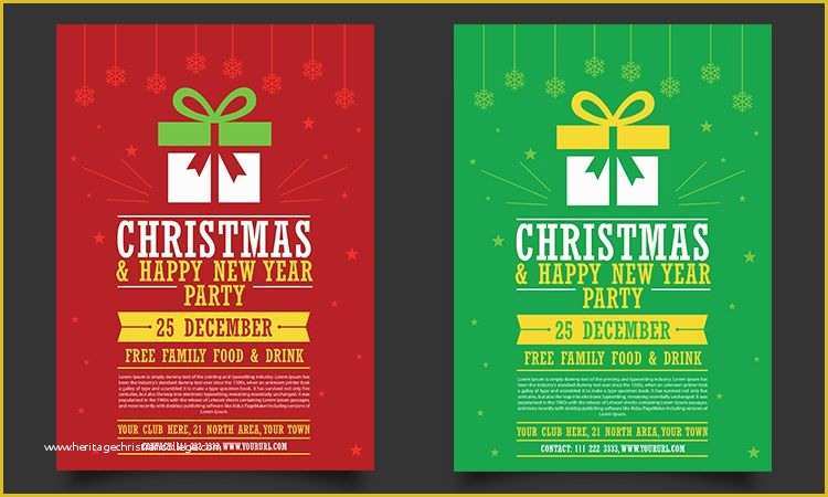 Christmas Party Flyer Template Free Of 50 Free Christmas Templates & Resources for Designers