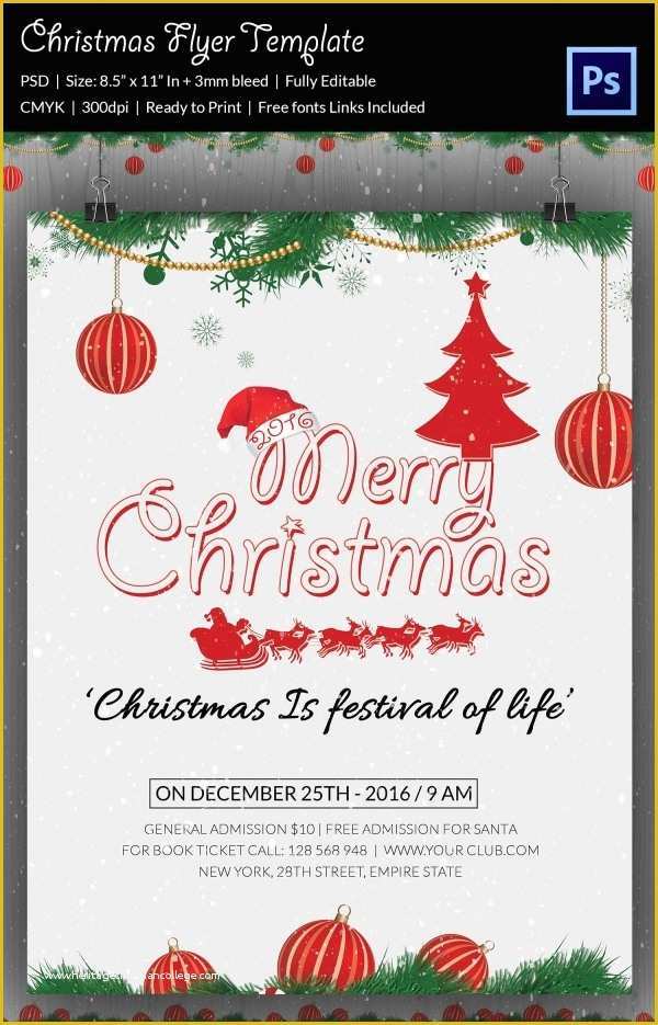 Christmas Party Flyer Template Free Of 60 Christmas Flyer Templates Free Psd Ai Illustrator