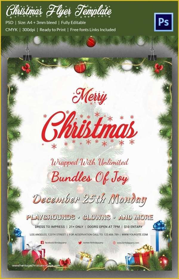 Christmas Party Flyer Template Free Of Christmas Flyer Template Free Download Invitation Template