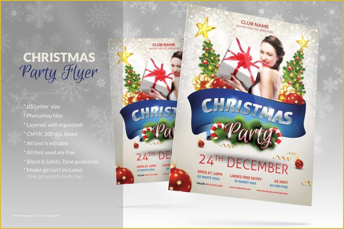 Christmas Party Flyer Template Free Of Christmas Party Flyer Flyer Templates Creative Market