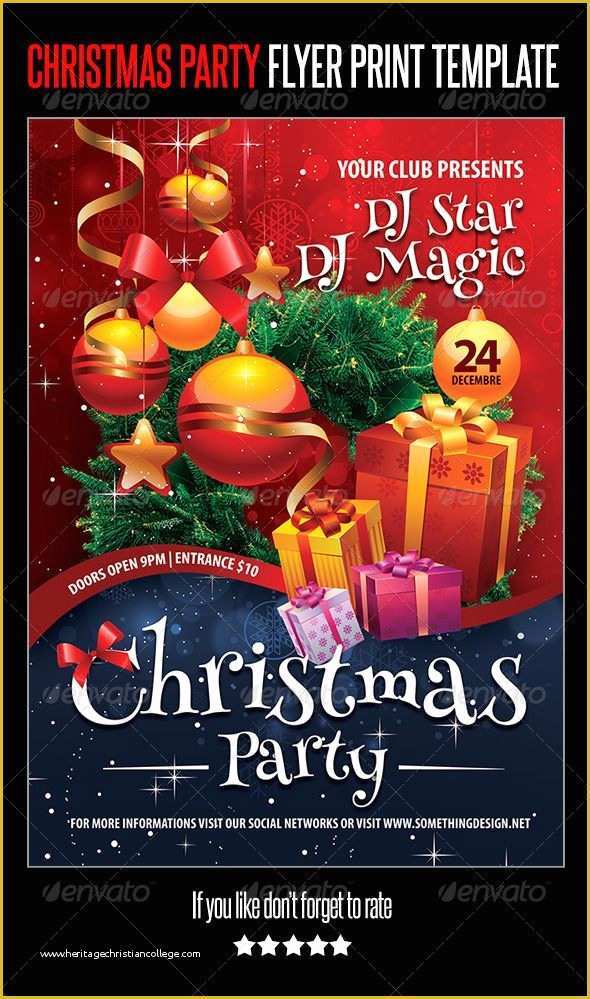 Christmas Party Flyer Template Free Of Christmas Party Flyer Print Template
