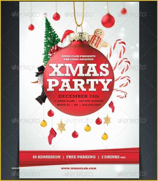 Christmas Party Flyer Template Free Of Xmas Party Flyer Template 550×628