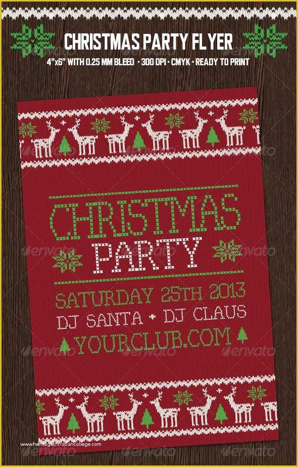 Christmas Party Flyer Template Free Psd Of 25 Christmas &amp; New Year Party Psd Flyer Templates