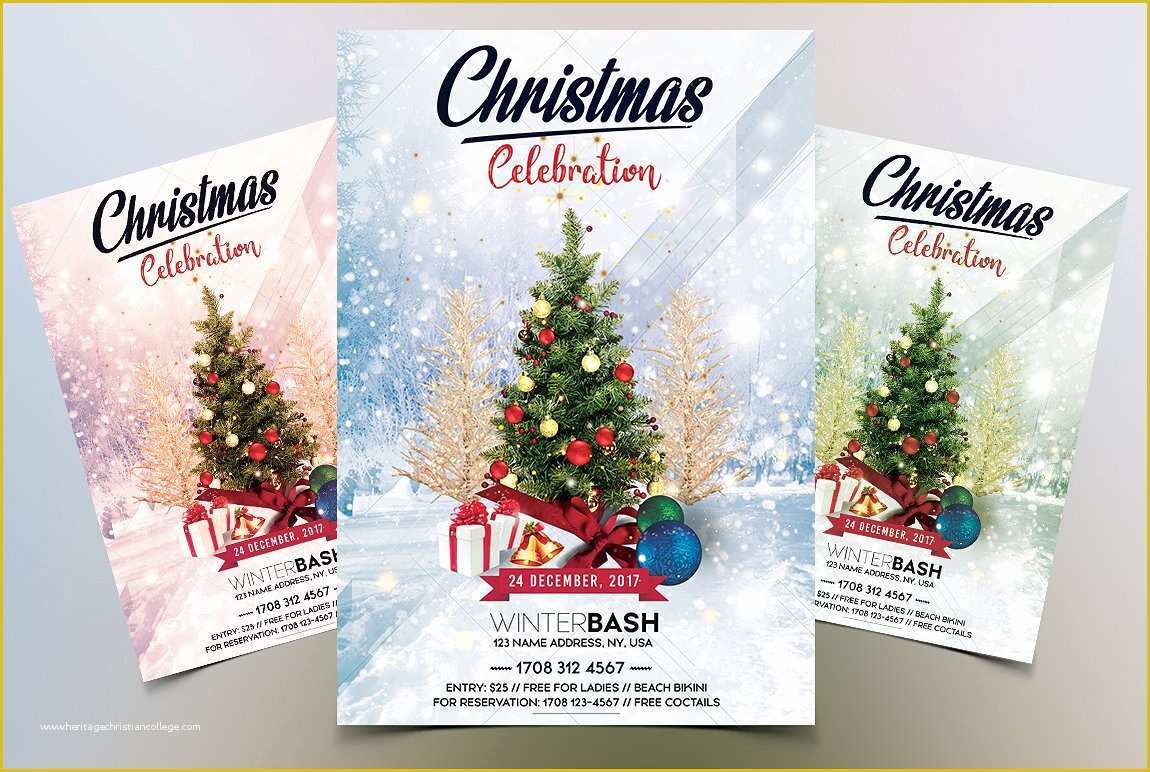 Christmas Party Flyer Template Free Psd Of 4 Christmas & Holidays Psd Flyers Templates Free Psd
