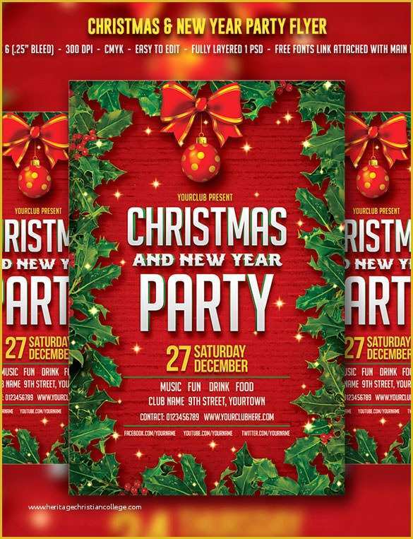 Christmas Party Flyer Template Free Psd Of 60 Christmas Flyer Templates Free Psd Ai Illustrator