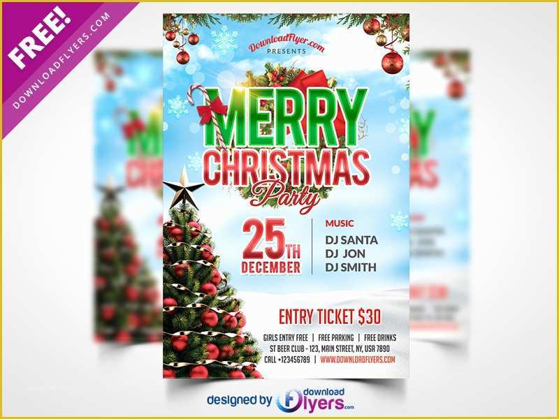 Christmas Party Flyer Template Free Psd Of Christmas Party Flyer Psd Template by Flyer Psd Dribbble