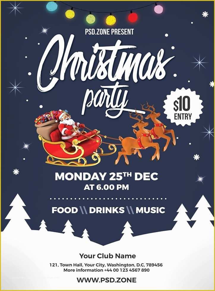 Christmas Party Flyer Template Free Psd Of Christmas Party Free Psd Flyer Template Free Psd Flyer