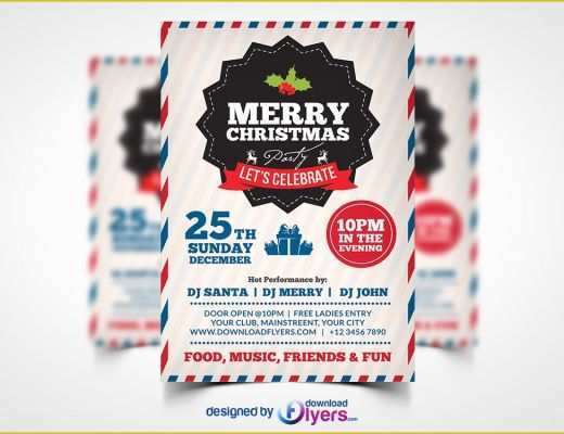 Christmas Party Flyer Template Free Psd Of Merry Christmas Party Flyer Template Psd