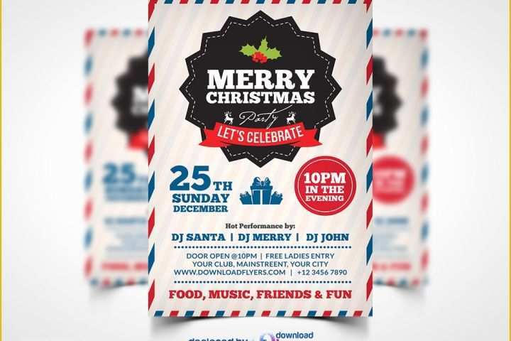 Christmas Party Flyer Template Free Psd Of Merry Christmas Party Flyer Template Psd