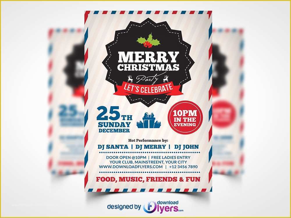 Christmas Party Flyer Template Free Psd Of Merry Christmas Party Flyer Template Psd