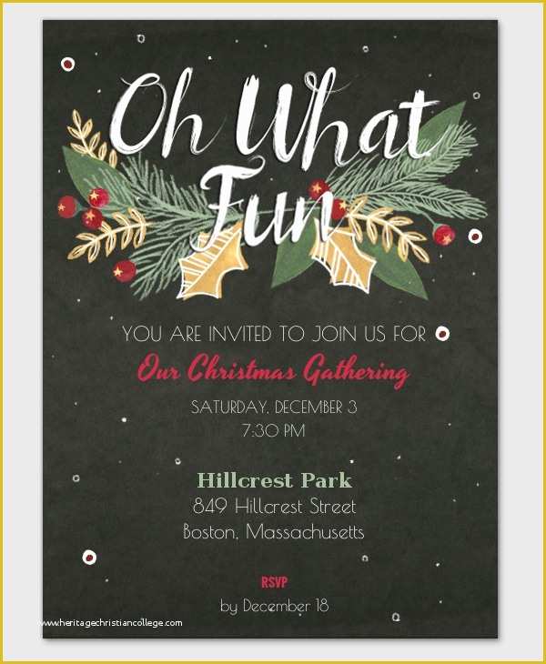 Christmas Party Invitation Email Templates Free Of 32 Christmas Party Invitation Templates Psd Vector Ai