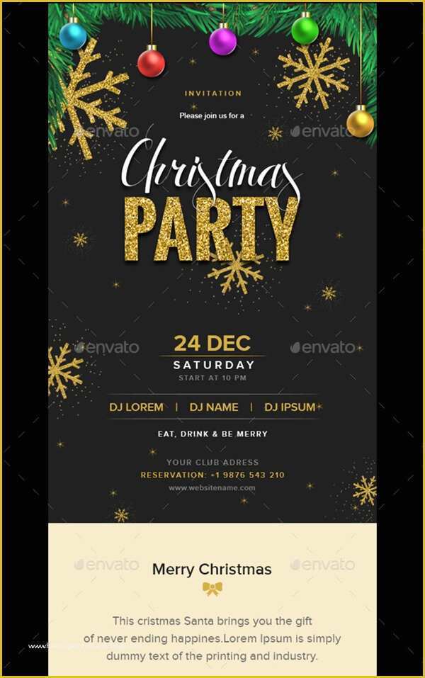 Christmas Party Invitation Email Templates Free Of Christmas Email Templates for the Up Ing Holiday Mailing