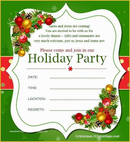 Christmas Party Invitation Email Templates Free Of Christmas Invitation Template and Wording Ideas