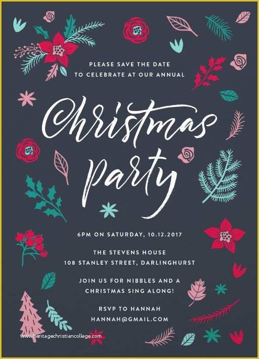Christmas Party Invitation Email Templates Free Of Christmas Party Invitations