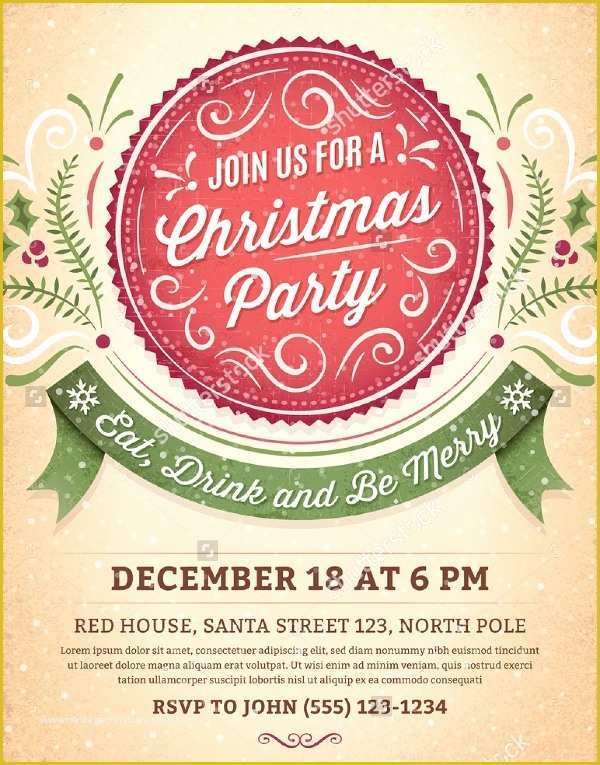 Christmas Party Invitation Templates Free Printable Of 32 Christmas Party Invitation Templates Psd Vector Ai