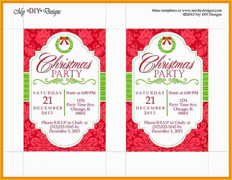 Christmas Party Invitation Templates Free Printable Of 8 Free Christmas Party Invitation Templates