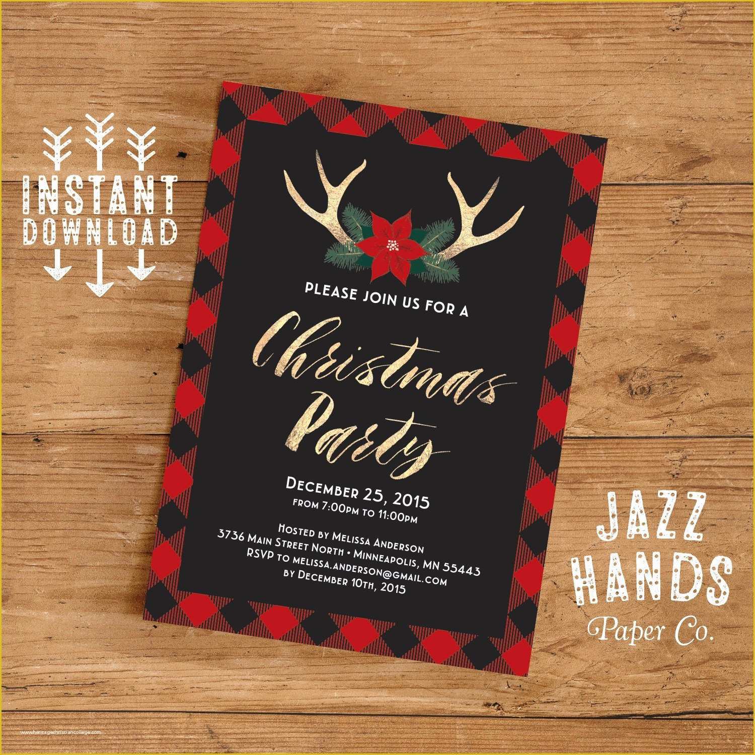 Christmas Party Invitation Templates Free Printable Of Christmas Party Invitation Template Diy Printable Holiday