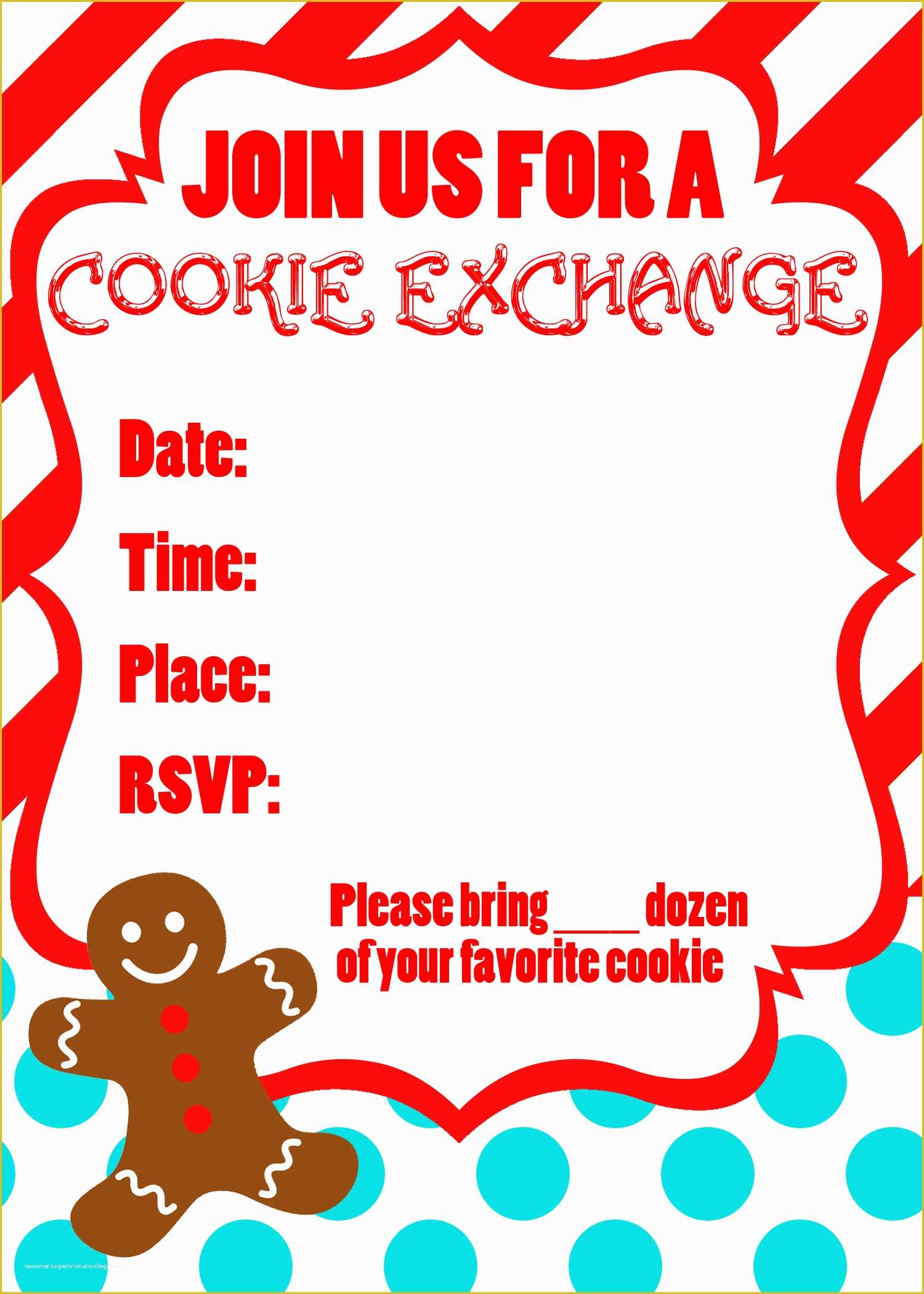 Christmas Party Invitation Templates Free Printable Of Cookie Exchange Party Free Printables Un Mon Designs
