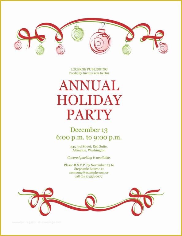 60 Christmas Party Invitation Templates Free Printable ...