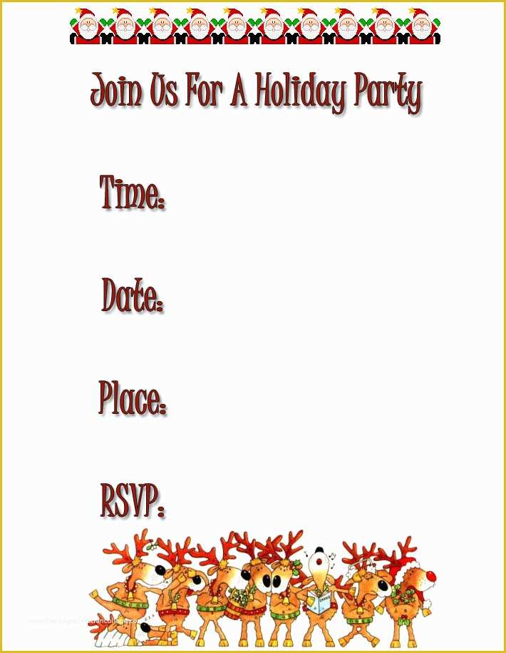 Christmas Party Invitation Templates Free Printable Of Free Holiday Party Invitations Free Christmas Invitations