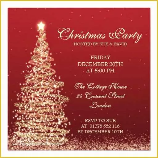 60 Christmas Party Invitation Templates Free Word