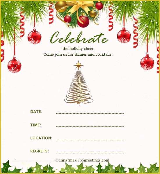 Christmas Party Invitation Templates Free Word Of Christmas Invitation 