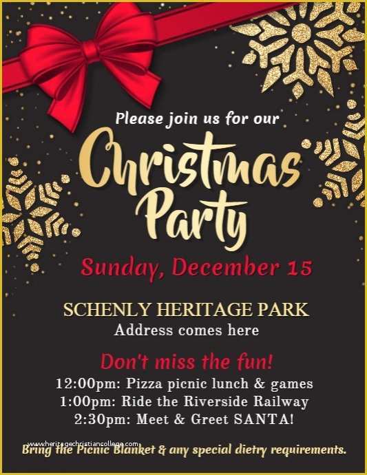 Christmas Party Invitation Templates Free Word Of Copy Of Christmas Party Flyer Template