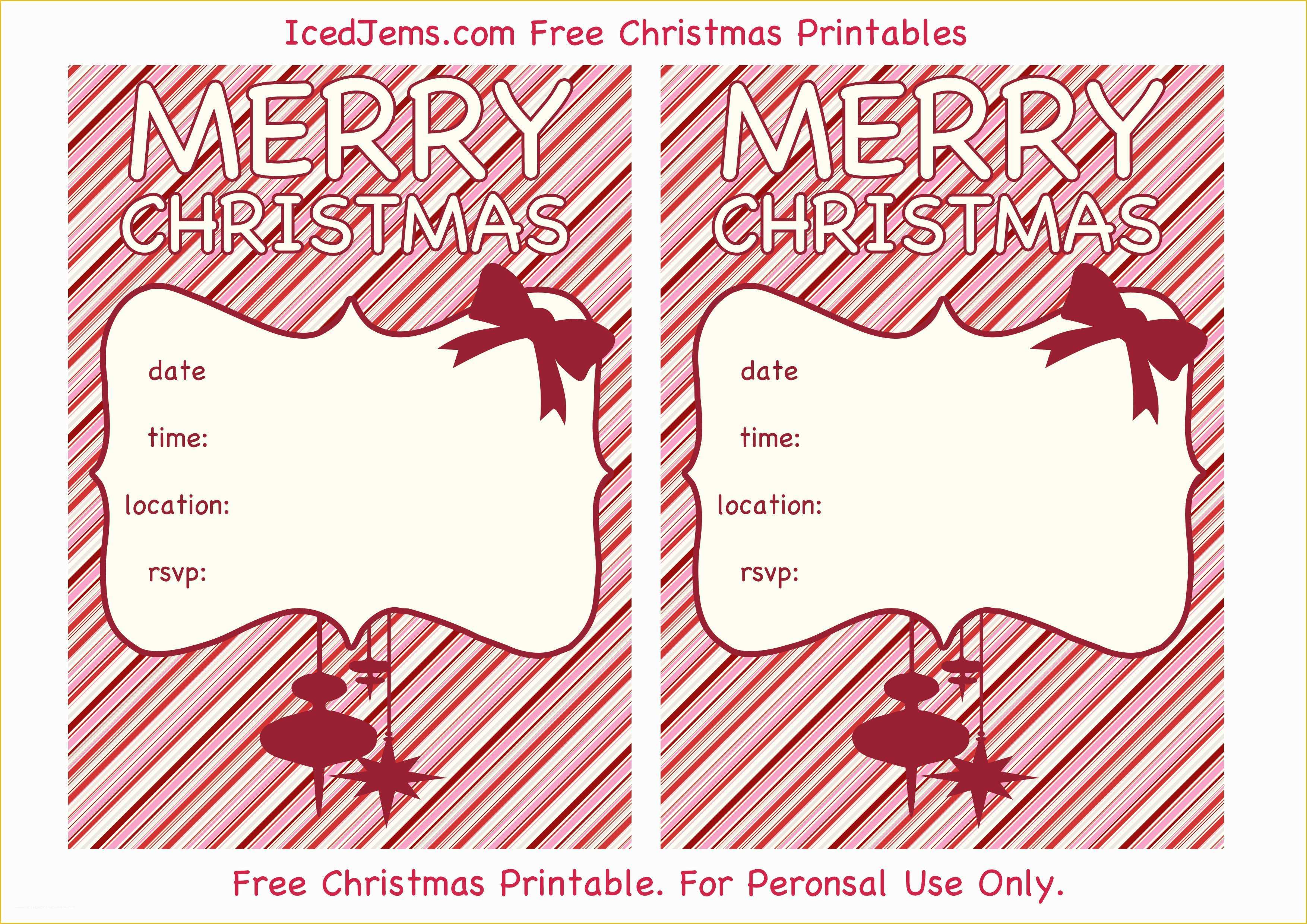 Christmas Party Invitation Templates Free Word Of Free Christmas Party Printables