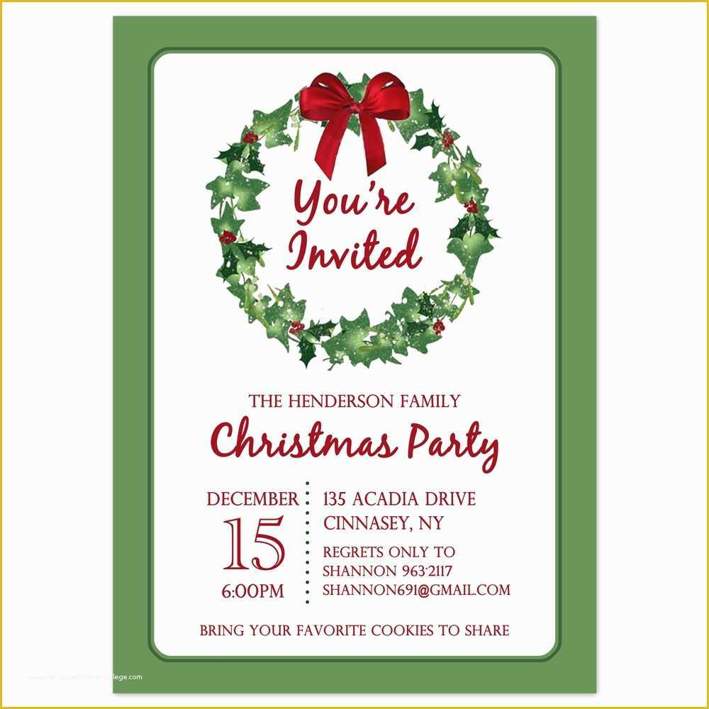 Christmas Party Invitation Templates Free Word Of Free Printable Christmas Borders for Invitations