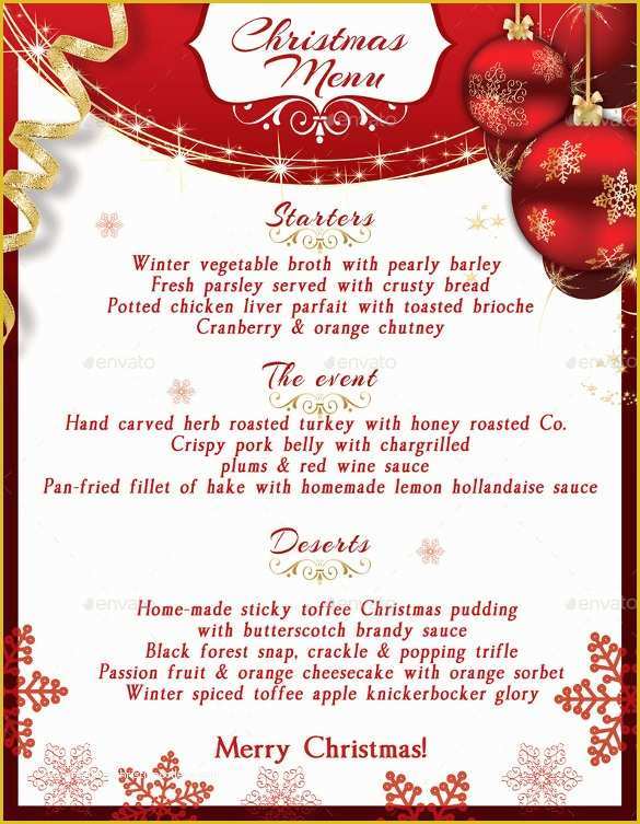 Christmas Word Templates Free Download Of 39 Sample Christmas Menu Templates Word Pad Ai