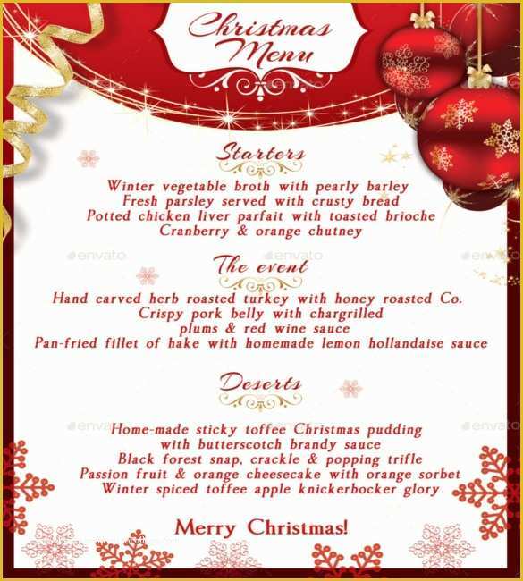 Christmas Word Templates Free Download Of Menu Templates – 32 Free Psd Eps Ai Indesign Word