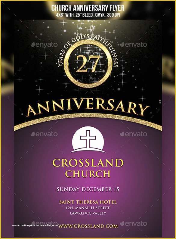 Church Anniversary Program Templates Free Of 18 Best Anniversary Flyer Templates Psd Ai Indesign