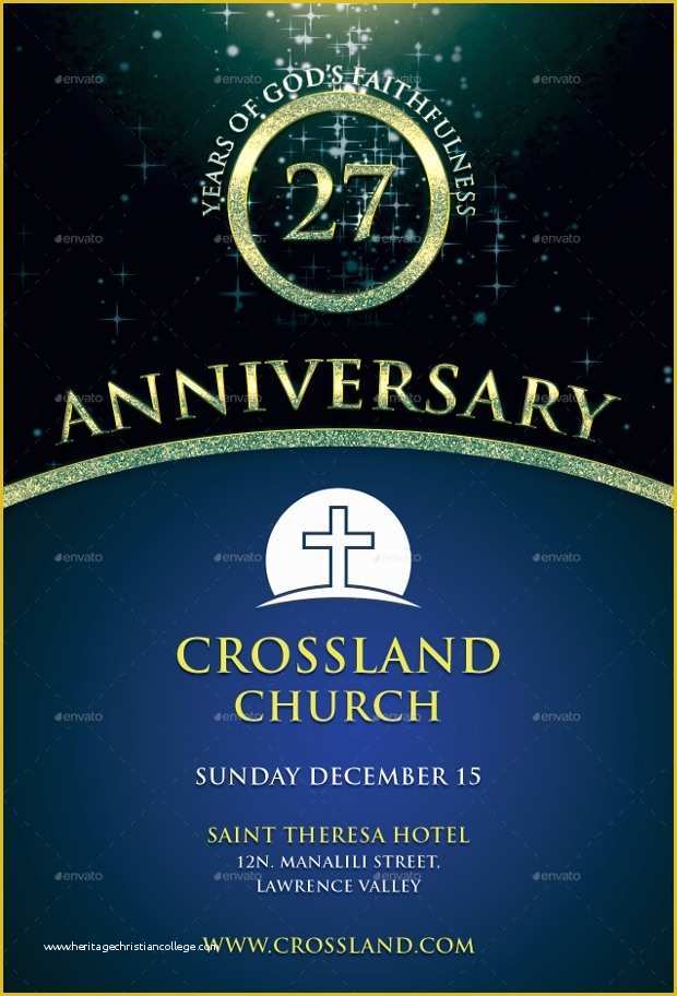 Church Anniversary Program Templates Free Of 20 Anniversary Flyer 